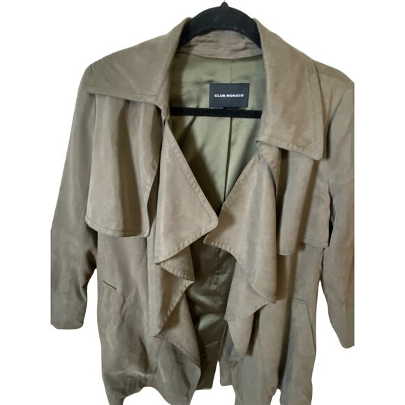 CLUB MONACO CLASSIC LINED ENDURING STYLE MOSS MINI TRENCHCOAT - Medium - Picture 13 of 13